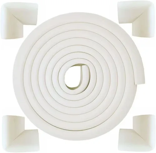 Vista 8 de 6.56 pies: protectores de bordes y esquinas de bebé, tira de espuma suave, protector de muebles de 3.15 pulgadas de ancho para mesa a prueba de Negro
