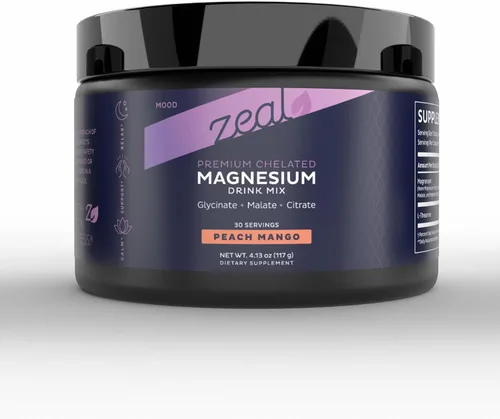 Vista 8 de Citrato de magnesio quelatado prémium de Zeal (400 mg 180 cápsulas)