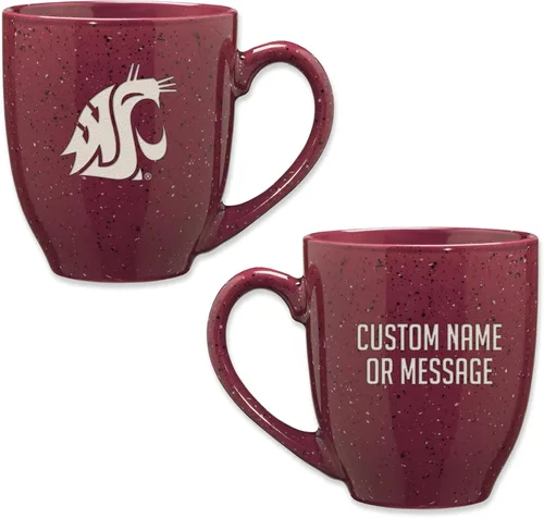 Vista 55 de Rico Industries NCAA UCLA Bruins Royal Blue - Taza de café de cerámica moteada grabada con láser de 16 onzas