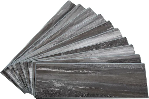 Vista 10 de Palisade Azulejos de Vinilo Entrelazados Impermeables para Pared/Salpicadero para Cocina o Baño en Pizarra Agrietada (Muestra de 4.5x11 pulgadas)