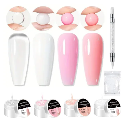 Vista 13 de Gel constructor sólido para uñas, gel duro no pegajoso para uñas, gel de extensión de uñas, gel de arte de uñas, salón de hogar, manos no pegajosas
