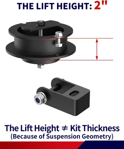 Vista 2 de FLYCLE Kit de nivelación delantera de 2 pulgadas para Ram 2500 4WD 2014-2023, Ram 3500 4WD 2013-2023, kits de elevación de nivelación de 2 pulgadas