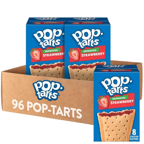 Vista 18 de Pop-Tarts - Tostadas, alimentos para el desayuno, bocadillos para niños, pan de plátano glaseado (96 Pop-Tarts)