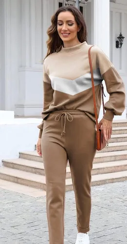 Vista 2 de ETCYY NEW Women's 2 Piece Lounge Sets Outfits Long Sleeve Sweatshirt and Sweatpants Sweatsuit