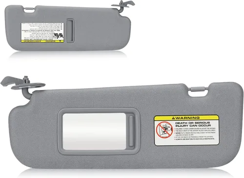 Vista 10 de Visera solar gris izquierda y derecha para Hyundai Elantra 2011 2012 2013 2014 2015 (no compatible con el modelo GT), repuesto para parasol