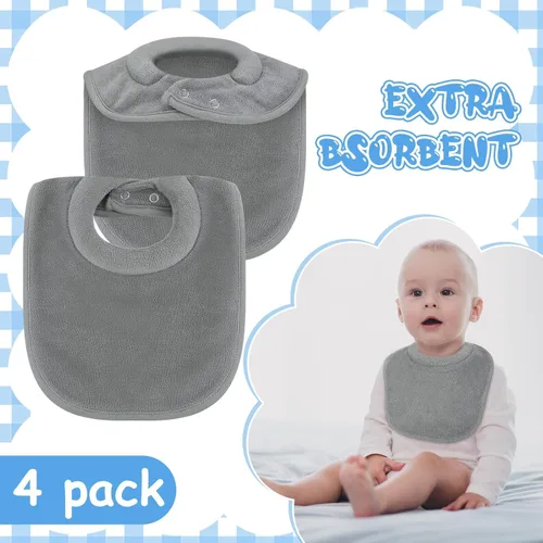 Vista 6 de Twistover Baberos para recién nacidos, baberos de alimentación para babear y dentición, cómodo babero para bebé con cuello absorbente acolchado