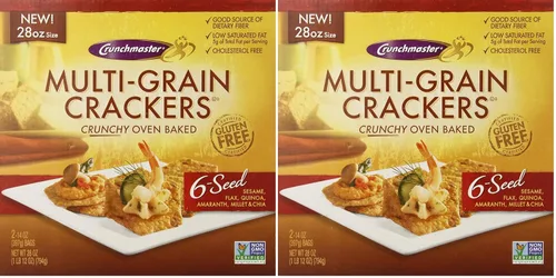 Vista 4 de Crunchmaster Galletas multicereal Cheddar blanco envejecido, sin gluten, 4 onzas (paquete de 12)