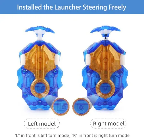 Vista 5 de Bey Battling - Lanzador de cuerdas, juego de lanzador de explosión superior Savior Valkyrie, lanzador de base de datos de giro izquierdo y derecho