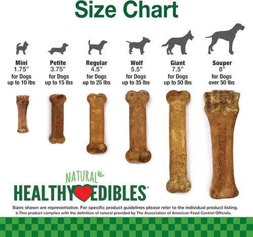 Vista 6 de Nylabone Healthy Edibles Masticables Naturales para Cachorros Golosinas de Larga Duración para Cachorros, Sabor Cordero y Manzana, Pequeño/Regular