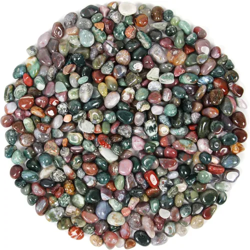 Vista 24 de Chips de cristal de amazonita natural triturado de 1.1 libras, chips de cristales curativos a granel, piedras preciosas de cristal triturado