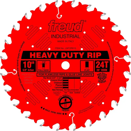 Vista 5 de Freud LU83R010 - Cuchilla combinada de corte fino de 10 pulgadas y cuchilla Freud America LM72R010 de 10 pulgadas