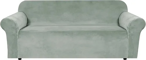 Vista 68 de H.VERSAILTEX Funda de terciopelo elástico para sillón, funda para sillón de 1 cojín para sala de estar, funda de muebles hecha de terciopelo grueso