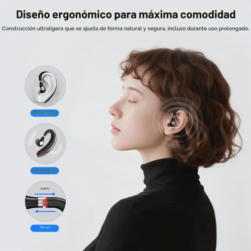 Vista 4 de SneKa - Auriculares inalámbricos Bluetooth, tiempo de conversación extra