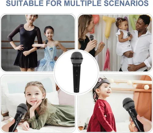 Vista 6 de Toyvian Micrófono para niños: accesorio de micrófono falso de plástico, juguete de micrófono de juego de simulación para niños pequeños - Accesorios