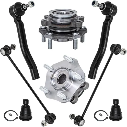 Vista 304 de Detroit Axle - Kit de 4 piezas de manguetas de dirección para Honda Civic 2006-2011, 2 manguetas de dirección delanteras y bujes de ruedas