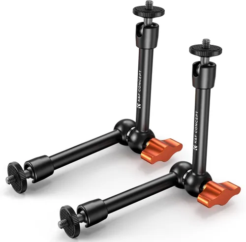 Vista 9 de K&F CONCEPT Brazo Mágico de 9.8 pulgadas, brazo de montaje de cámara de tornillo de 1/4 pulgadas, cabezales esféricos de 360° para cámaras réflex