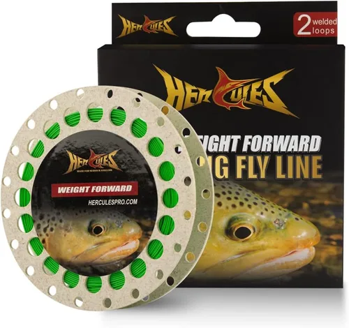 Vista 11 de HERCULES Línea de pesca con mosca flotante peso adelante Fly Line con doble lazo soldado