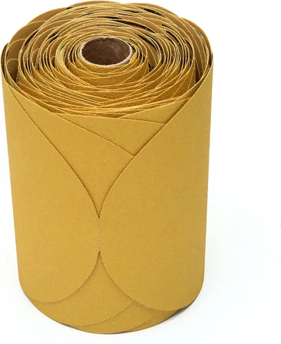 Vista 2 de 3M Stikit Rollo de disco dorado 236U, 01639, 15.24 cm, Grado P180, 175 discos por rollo, Abrasivos para automoción