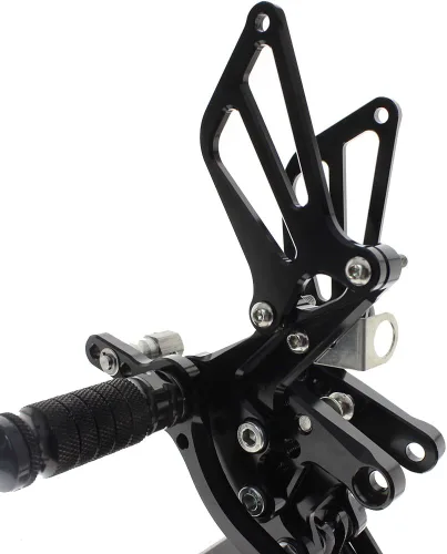 Vista 6 de PROCNC Estriberas traseras de aluminio para motocicleta Reposapiés Estriberas traseras Apoyapiés Compatible con Suzuki GSXR1000 2000 2001 2002 2003