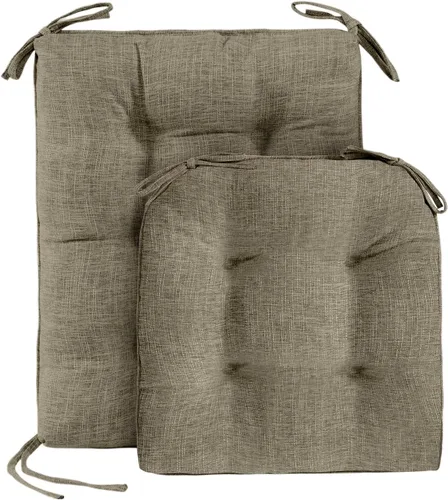 Vista 2 de Basic Beyond Juego de 2 cojines para mecedoras de porche para sillas mecedoras de madera para exteriores con acolchado grueso, cojín de respaldo