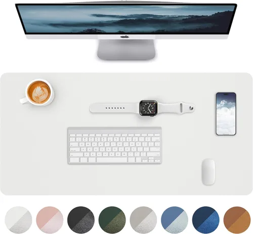 Vista 19 de Almohadilla grande para escritorio, alfombrilla para mouse, tapete para escritorio de oficina, protector de escritorio de piel sintética