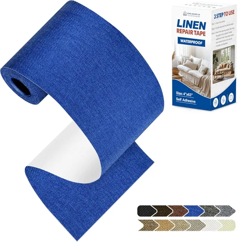 Vista 19 de KING MOUNTAIN Parches de reparación de lino fino, tela autoadhesiva, 8 x 11 pulgadas, 2 unidades, multicolor, para sofá (negro carbón)