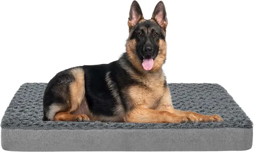 Vista 27 de Cama refrescante para perros grandes, cama ortopédica de espuma viscoelástica para mascotas con funda extraíble lavable, ideal para perros Rosa