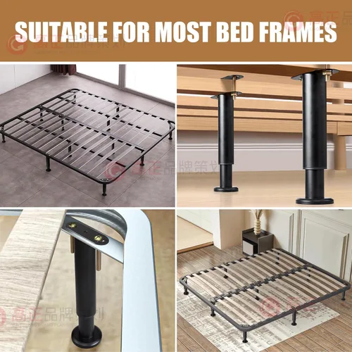 Vista 8 de Patas de soporte de cama de altura ajustable de 13.8 a 23.6 pulgadas, patas de soporte central para marco de cama, listones centrales de cama