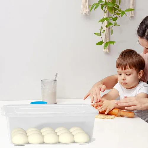 Vista 5 de Vababa Paquete de 2 cajas de prueba de masa de pizza de 16 L con tapa, caja