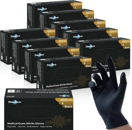 Vista 9 de Guantes desechables de examen de nitrilo guantes de cocina negros desechables seguros para alimentos 3mil 100 unids/caja