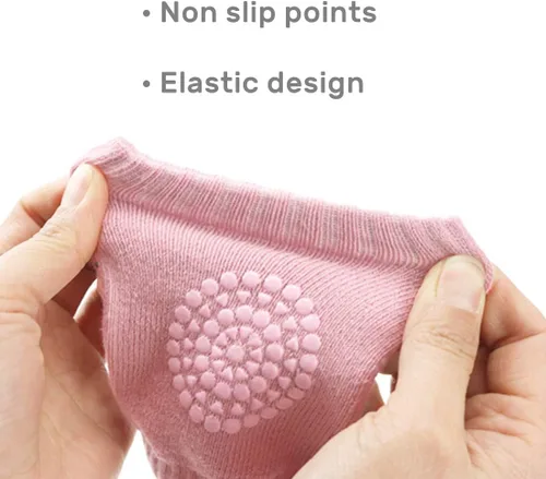 Vista 2 de Kalevel Rodilleras para gatear para bebés, protectores antideslizantes para bebé niño y niña (2 pares)