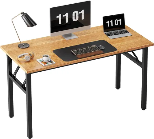 Vista 22 de Need - Escritorio plegable de computadora de 31.5 pulgadas para espacios pequeños, mesa plegable de escritura de estudio en negro para oficina