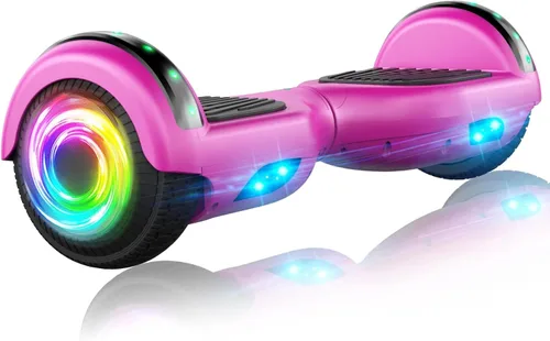 Vista 11 de SISIGAD Scooters for Kids Ages 7-12, with Built-in Bluetooth Speaker and 6.5" Colorful Lights Wheels, Safety Certified Self Balancing Scooter Negro