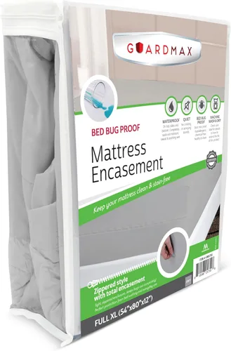 Vista 48 de Protector de colchón Guardmax con cremallera funda contra insectos para cama 100% impermeable suave, hipoalergénico y transpirable