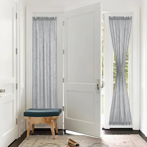 Vista 15 de Pony Dance Cortinas de ventana de puerta de luz lateral, cortinas de privacidad para ventana, cubierta aislante térmica para puerta de patio, puerta