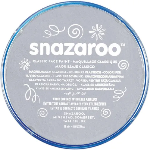 Vista 6 de Snazaroo - Pintura clásica para rostro y cuerpo, frasco de 0.66 oz (18.8 g), gris claro
