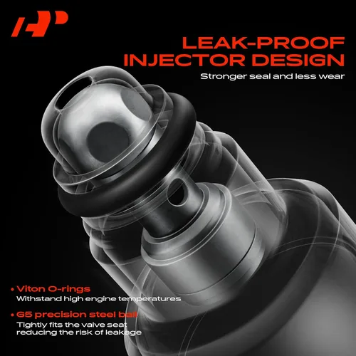 Vista 4 de A-Premium Inyectores de combustible compatibles con Honda Civic 2006-2011 1.8L, compatible con 2009-2013 1.5L, repuesto # 16450RNAA01 4-PC Set