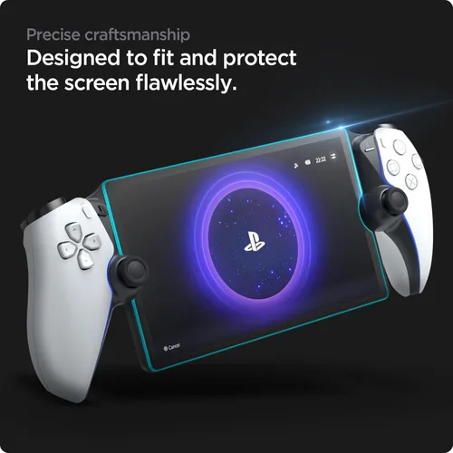 Vista 5 de Spigen Protector de pantalla de vidrio templado GlasTR EZ FIT diseñado para PlayStation Portal Remote Player 1 paquete