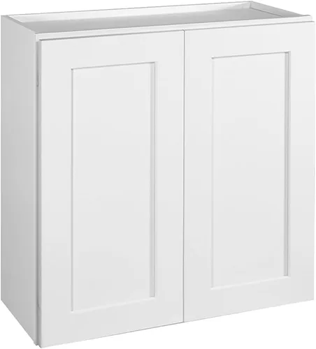 Vista 10 de Brookings Shaker - Gabinete de cocina de pared no ensamblado W2730, 27"" x 12"" x 30"", pintado en blanco con Sherwin Williams®, madera maciza
