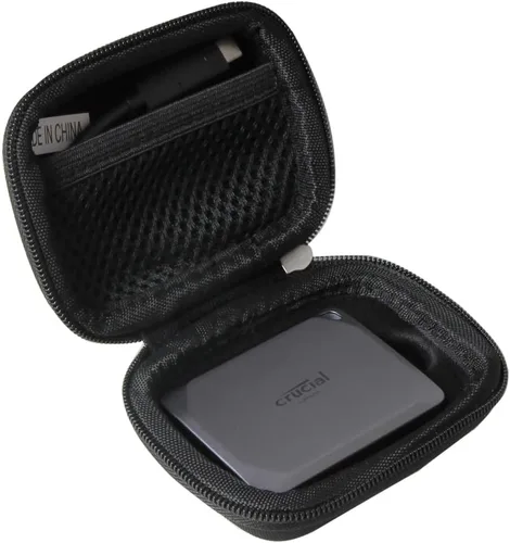 Vista 5 de Hermitshell Funda de viaje rígida para Crucial X6 500 GB, 1 TB, 2 TB, unidad externa de estado sólido SSD portátil de 4 TB