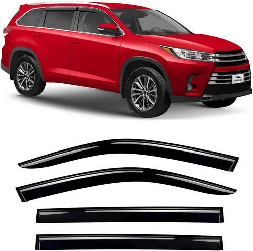 Vista 17 de Voron Glass - Protectores de lluvia con cinta adhesiva extra duraderos para Toyota 4Runner 2010-2024, deflectores de ventana, viseras