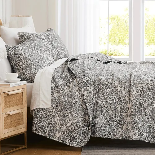 Vista 23 de Southshore Fine Living, Inc. Juego de edredón individual XL, colcha de microfibra acolchada, juego de edredón individual con funda de almohada, ropa