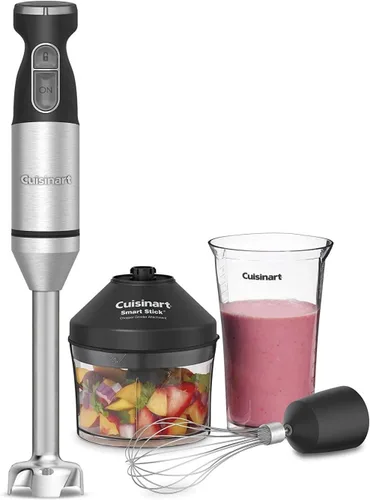 Vista 6 de Cuisinart Smart Stick - Batidora de mano de dos velocidades, potente batidora de inmersión con motor de 300 W, batidos, batidos, puré, alimentos Rojo