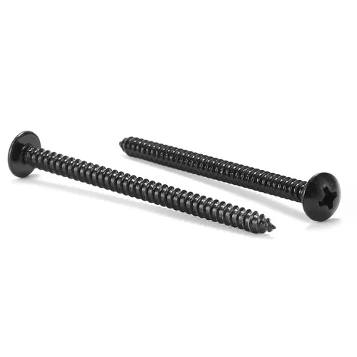 Vista 11 de Tornillo de madera de cabeza de ojiva Phillips de acero inoxidable 18-8 (304) de 4 x 1/2 pulgadas, 100 piezas, con recubrimiento de óxido negro