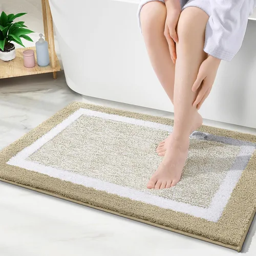 Vista 69 de OLANLY Alfombras de baño 24x16, tapetes de baño extra suaves y absorbentes de microfibra, antideslizantes, lavables a máquina, secan rápido