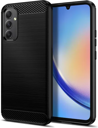 Vista 97 de Funda Qiinogow compatible con Samsung Galaxy A23 4G/5G, cubierta delgada para teléfono con absorción de golpes, funda protectora de fibra de carbono