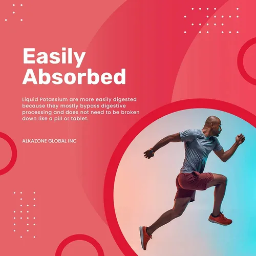 Vista 6 de ALKAZONE Liquid Potassium+ Liquid Supplements Have Faster Absorption Rate Concentrated Easiest Way to take Potassium Tasteless Flavorless