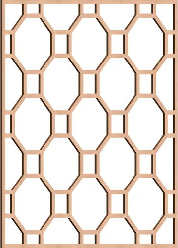 Vista 21 de Pontiac Decorative Fretwork Wood Wall Panels, Extra Small, 7 3/8" W x 7 3/8" H x 1/4" T, Alder