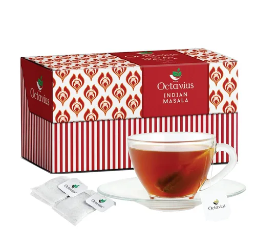 Vista 71 de Octavius Paquete de muestra de té Surtido de tés verdes Té verde de anís canela 50 bolsas de té de doble cámara envueltas Paquete variado