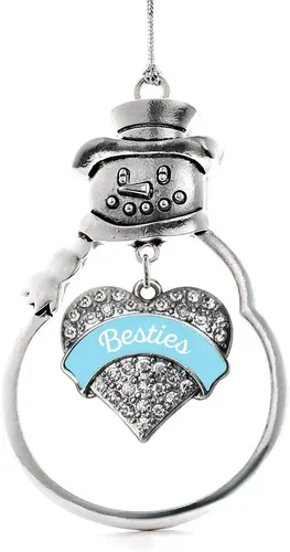 Vista 61 de Colgante de plata con diseño de Detroit con forma de corazón y muñeco de nieve con circonitas cúbicas